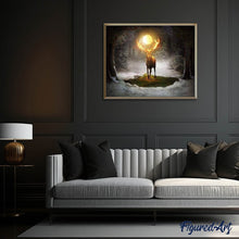 Afbeelding in Gallery-weergave laden, Diamond Painting - Herten en volle maan dieren, Diamond Painting Dieren