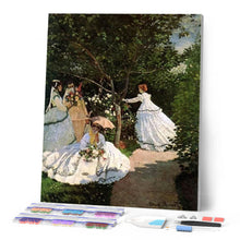 Afbeelding in Gallery-weergave laden, Diamond Painting - Courtisanes in de tuin Diamond Painting Romantiek, romantiek