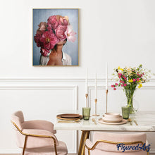 Afbeelding in Gallery-weergave laden, Diamond Painting - Bloem en Vrouw