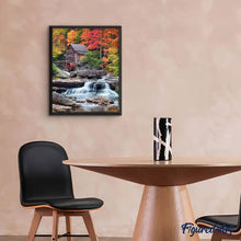 Afbeelding in Gallery-weergave laden, Diamond Painting - Berghut en Cascade Diamond Painting Landschappen, landschappen, bergen