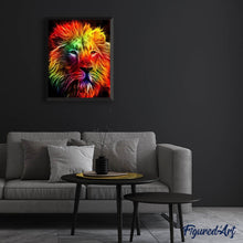 Afbeelding in Gallery-weergave laden, Diamond Painting - Leeuw oranje kleuren dieren, Diamond Painting Dieren, leeuwen