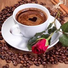 Afbeelding in Gallery-weergave laden, Diamond Painting - Koffie en Roos Diamond Painting Keuken, keuken
