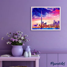 Afbeelding in Gallery-weergave laden, Diamond Painting - Panorama van een grote stad