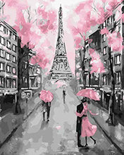 Afbeelding in Gallery-weergave laden, Diamond Painting - Eiffeltoren en Vie en Rose