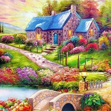 Afbeelding in Gallery-weergave laden, Diamond Painting - Kleurrijk landhuis Diamond Painting Landschappen, landschappen