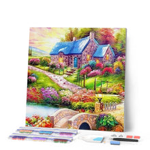 Afbeelding in Gallery-weergave laden, Diamond Painting - Kleurrijk landhuis Diamond Painting Landschappen, landschappen