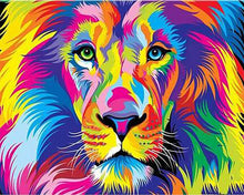 Afbeelding in Gallery-weergave laden, Diamond Painting - Leeuw Pop-art style dieren, Diamond Painting Dieren, leeuwen, Pop-art