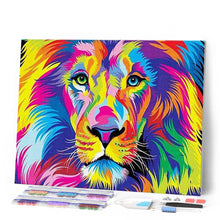 Afbeelding in Gallery-weergave laden, Diamond Painting - Leeuw Pop-art style