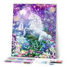 Afbeelding in Gallery-weergave laden, Diamond Painting - Eenhoorn en fee landschap