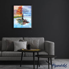 Afbeelding in Gallery-weergave laden, Diamond Painting - Boom 4 seizoenen klassiek 40x50cm reeds ingelijst
