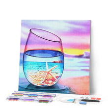 Afbeelding in Gallery-weergave laden, Diamond Painting - Glas water en zeesterren dieren, Diamond Painting Dieren, Diamond Painting Landschappen, landschappen