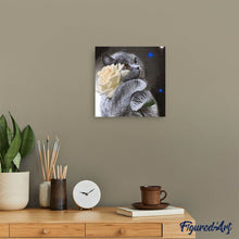 Afbeelding in Gallery-weergave laden, Diamond Painting - Kat en witte roos dieren, katten, Diamond Painting Dieren, Diamond Painting Landschappen, landschappen