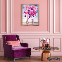 Afbeelding in Gallery-weergave laden, Diamond Painting - Parijs en ballonnen steden, Diamond Painting Steden, Diamond Painting Romantiek, romantiek