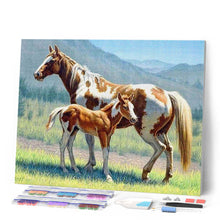 Afbeelding in Gallery-weergave laden, Diamond Painting - Paard en veulen dieren, Diamond Painting Dieren, paarden