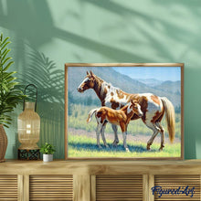 Afbeelding in Gallery-weergave laden, Diamond Painting - Paard en veulen dieren, Diamond Painting Dieren, paarden