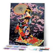 Afbeelding in Gallery-weergave laden, Diamond Painting - Traditionele Aziatische Vrouw Diamond Painting Romantiek, romantiek