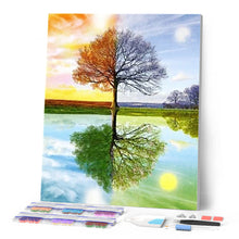 Afbeelding in Gallery-weergave laden, Diamond Painting - Boom 4 seizoenen 2 Diamond Painting Landschappen, landschappen, bomen