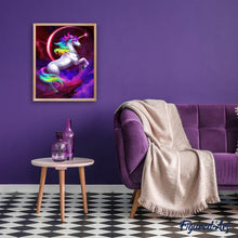 Afbeelding in Gallery-weergave laden, Diamond Painting - Eenhoorn en eclips dieren, Diamond Painting Dieren, eenhoorns