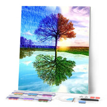 Afbeelding in Gallery-weergave laden, Diamond Painting - Boom 4 seizoenen Diamond Painting Landschappen, landschappen, bomen