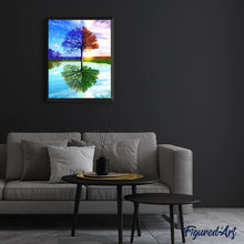 Afbeelding in Gallery-weergave laden, Diamond Painting - Boom 4 seizoenen Diamond Painting Landschappen, landschappen, bomen