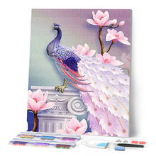 Afbeelding in Gallery-weergave laden, Diamond Painting - Mooie pauw en bloemen