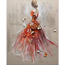 Afbeelding in Gallery-weergave laden, Diamond Painting - Danseres van Achter en Vlinders