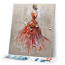 Afbeelding in Gallery-weergave laden, Diamond Painting - Danseres van Achter en Vlinders