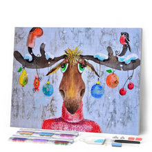Afbeelding in Gallery-weergave laden, Diamond Painting - Elanden en kerstballen