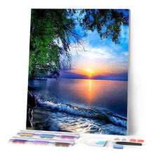 Afbeelding in Gallery-weergave laden, Diamond Painting - Zonsondergang en Golven