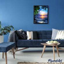 Afbeelding in Gallery-weergave laden, Diamond Painting - Zonsondergang en Golven
