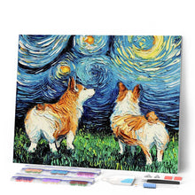 Afbeelding in Gallery-weergave laden, Diamond Painting - Hond en sterrenhemel