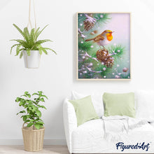 Afbeelding in Gallery-weergave laden, Diamond Painting - Vogeltje en dennenappels