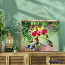 Afbeelding in Gallery-weergave laden, Diamond Painting - Colibris en hun bloemen