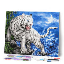 Afbeelding in Gallery-weergave laden, Diamond Painting - Bedreigende witte tijger
