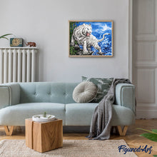 Afbeelding in Gallery-weergave laden, Diamond Painting - Bedreigende witte tijger