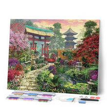 Afbeelding in Gallery-weergave laden, Diamond Painting - Tuin die naar de tempel leidt