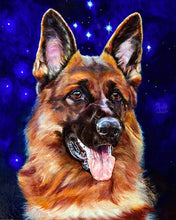 Afbeelding in Gallery-weergave laden, Diamond Painting - Duitse herder steekt zijn tong uit