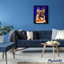 Afbeelding in Gallery-weergave laden, Diamond Painting - Duitse herder steekt zijn tong uit