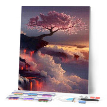 Afbeelding in Gallery-weergave laden, Diamond Painting - Roze Boom en Wolken