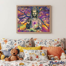 Afbeelding in Gallery-weergave laden, Diamond Painting - Boeddhabeeld voor een grote boom