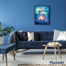 Afbeelding in Gallery-weergave laden, Diamond Painting - Kleine Nieuwsgierige Kat en Magische Bloem
