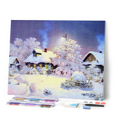 Afbeelding in Gallery-weergave laden, Diamond Painting - Huizen in de sneeuw Diamond Painting Landschappen, landschappen, winter