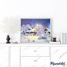Afbeelding in Gallery-weergave laden, Diamond Painting - Huizen in de sneeuw Diamond Painting Landschappen, landschappen, winter