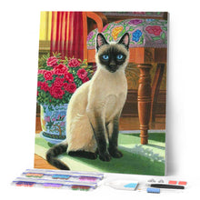 Afbeelding in Gallery-weergave laden, Diamond Painting - Kat met Blauwe Oogjes