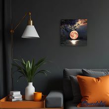 Afbeelding in Gallery-weergave laden, Diamond Painting - Waterkant en Volle Maan Diamond Painting Landschappen, landschappen