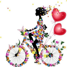 Afbeelding in Gallery-weergave laden, Diamond Painting - Fiets en bloemen Diamond Painting Bloemen, bloemen