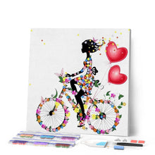 Afbeelding in Gallery-weergave laden, Diamond Painting - Fiets en bloemen Diamond Painting Bloemen, bloemen
