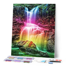 Afbeelding in Gallery-weergave laden, Diamond Painting - Waterval meerdere kleuren Diamond Painting Landschappen, landschappen