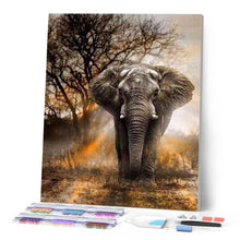 Afbeelding in Gallery-weergave laden, Diamond Painting - Olifant in de savanne dieren, Diamond Painting Dieren, olifanten