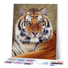Afbeelding in Gallery-weergave laden, Diamond Painting - Oog tijger 40x50cm reeds ingelijst